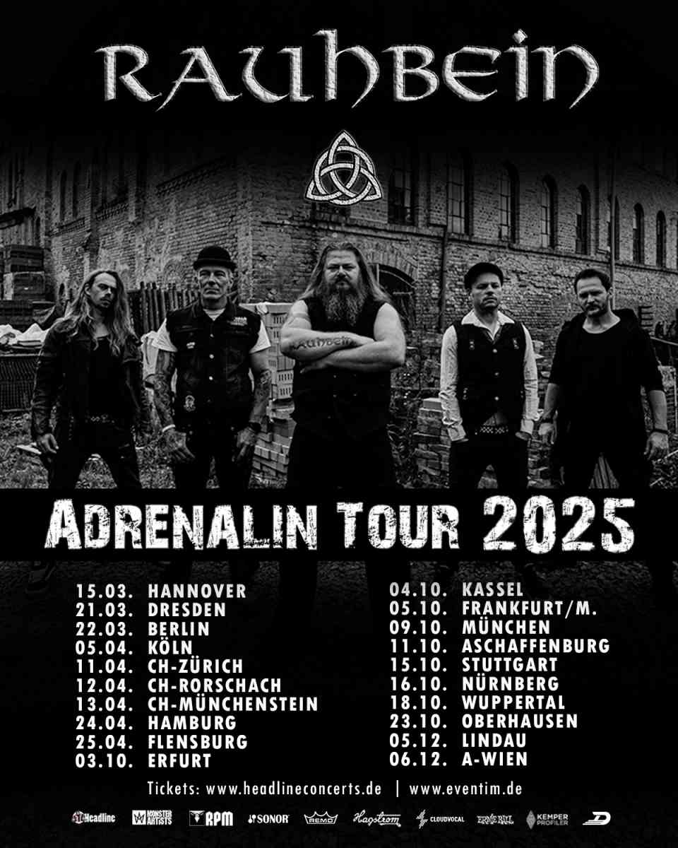 rauhbein - adrenaline - tour 2025 - tourflyer